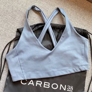Carbon38 clear foil Cross back bra - small